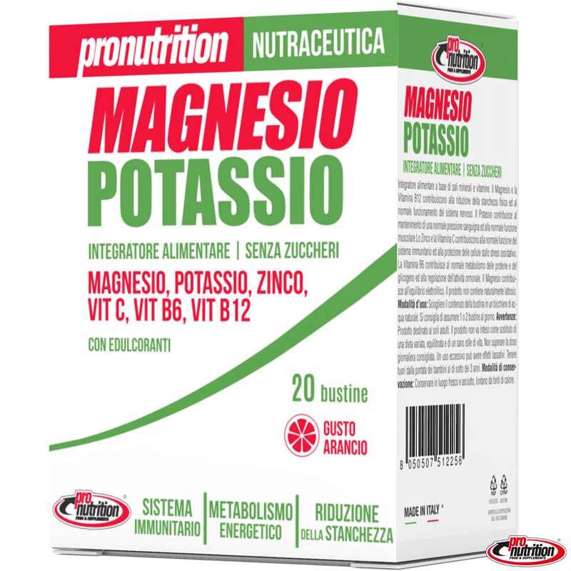 Magnesio e potassio 20 bustine arancio