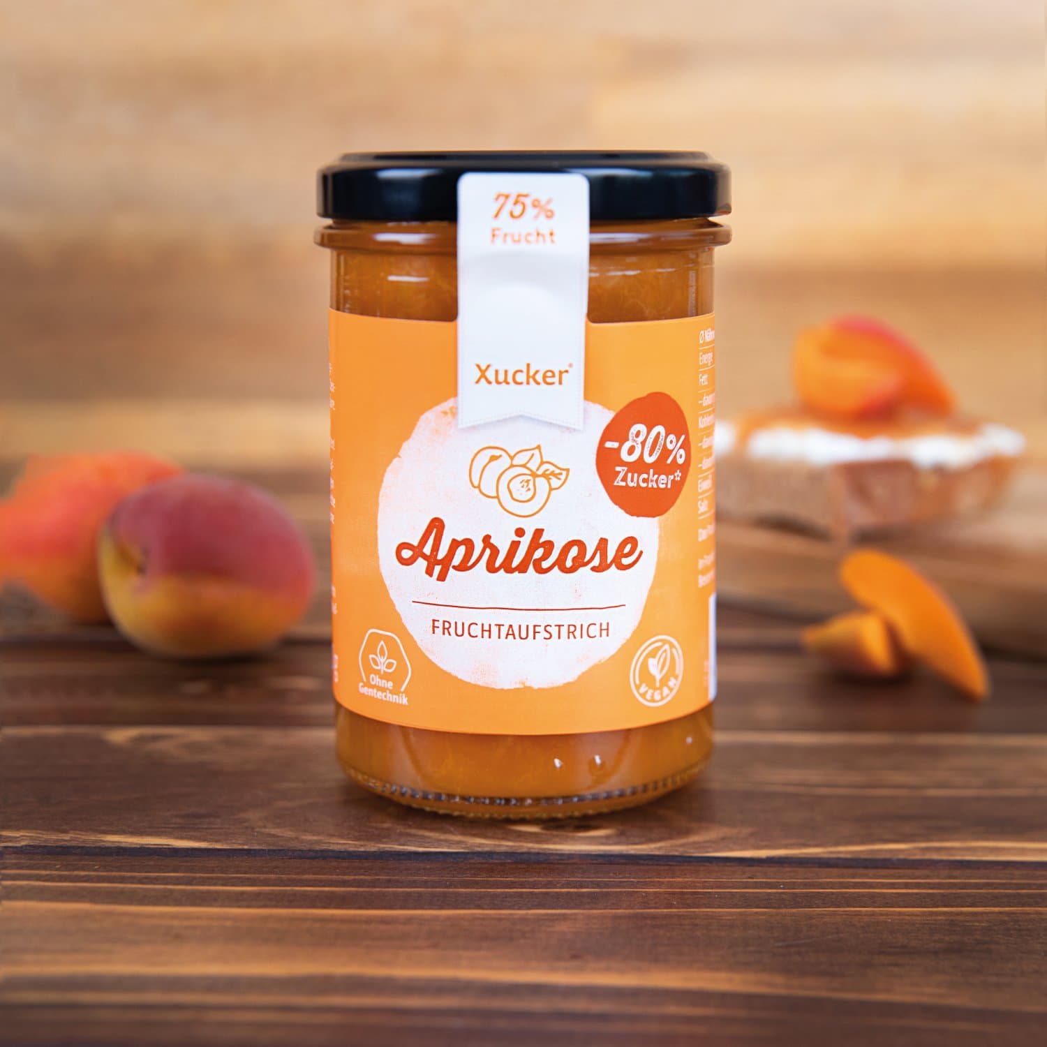 Marmellata di albicocca Keto (75% di frutta) 220gr